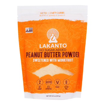 Lakanto - Peanut Butter Powdered - Case of 8 - 8.5 OZ Lakanto - Peanut Butter Powdered - Case of 8 - 8.5 OZ