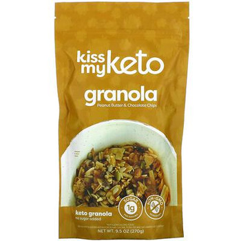 Kiss My Keto - Keto Granola Peanut Butter & Chocolate Chip - Case of 6-9.5 OZ Kiss My Keto - Keto Granola Peanut Butter & Chocolate Chip - Case of 6-9.5 OZ