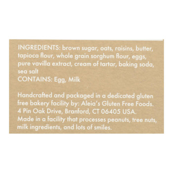 Aleias Oatmeal Raisin Cookies - Case of 6 - 9 OZ