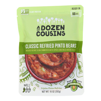 A Dozen Cousins - Beans Refried Pinto Classic - Case of 6-10 OZ A Dozen Cousins - Beans Refried Pinto Classic - Case of 6-10 OZ