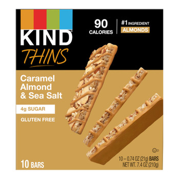 Kind - Thins Caramel Almond Sea Salt - Case of 6-7.4 OZ