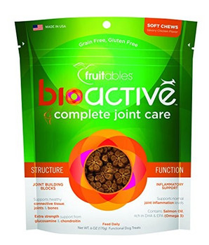 Fruitables - Dog Treats BioActive Joint Care - Case of 8-6 OZ