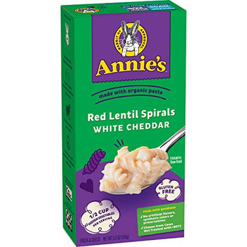 Annie's Homegrown - Mac & Cheese Red Lentil White Cheddar - Case of 8-5.5 OZ