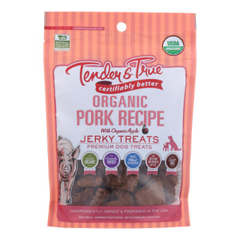 Tender & True - Dog Treat Pork Jerky - Case of 10-4 OZ Tender & True - Dog Treat Pork Jerky - Case of 10-4 OZ