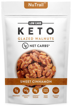 Nutrail - Walnuts Sweet Cinnamon Glazed Keto - Case of 12-4 OZ Nutrail - Walnuts Sweet Cinnamon Glazed Keto - Case of 12-4 OZ