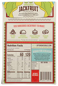 Upton's Naturals - Jackfruit Shredded Lightly Seasoned - Case of 6-7 OZ Upton's Naturals - Jackfruit Shredded Lightly Seasoned - Case of 6-7 OZ