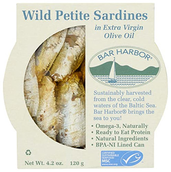 Bar Harbor - Wild Petite Sardines Extra Virgin Olive Oil - Case of 12-4.2 OZ