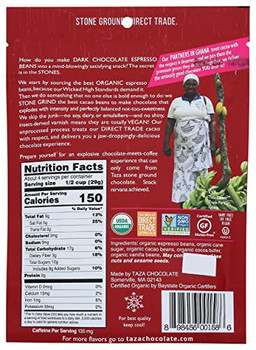 Taza Chocolate - Espresso Beans Chocolate Covered - Case of 12-3.5 OZ