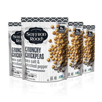 Saffron Road - Chickpea Crunchy Sea Salt & Cracked Pepper - Case of 6-5.4 OZ