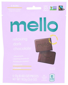 Mello - Bag Dark Chocolate Bites - Case of 10-3.6 OZ
