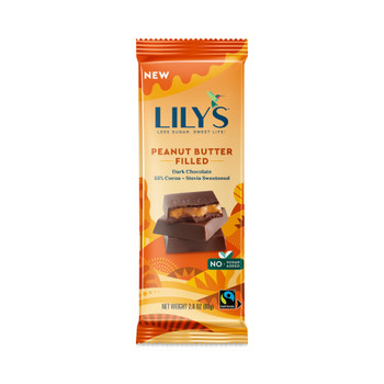 Lilys - Bar Dark Chocolate 55% Peanut Butter - Case of 12-2.8 OZ