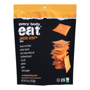 Every Body Eat - Snack Thins Cheese-less - Case of 6-4 OZ