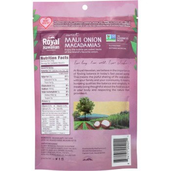 Royal Hawaiian Orchards - Macadamia Nuts Maui Onion - Case of 6-4 OZ Royal Hawaiian Orchards - Macadamia Nuts Maui Onion - Case of 6-4 OZ