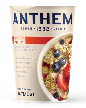 Anthem Oats - Oatmeal Whole Grain Super Fruit - Case of 6-3.25 OZ