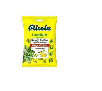 Ricola - Cough Drop Sugar Free Lemon Mint - Case of 8-19 CT