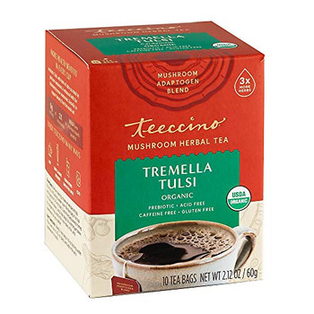 Teeccino - Mushroom Tea Tremella Tulsi - Case of 6-10 BAG