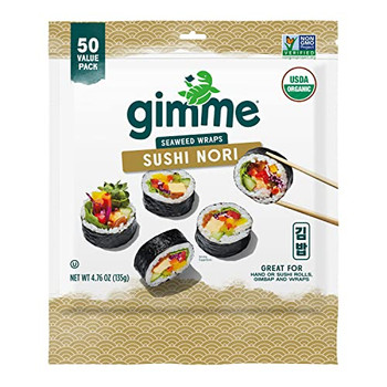 Gimme Seaweed Snacks - Sushi Nori Roasted - Case of 4-4.76 OZ