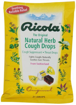 Ricola - Cough Drop Original Herb - Case of 6-21 CT Ricola - Cough Drop Original Herb - Case of 6-21 CT