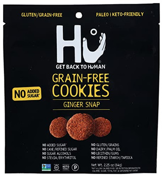 Hu - Cookies Gluten Free Ginger Snaps - Case of 6-2.25 OZ Hu - Cookies Gluten Free Ginger Snaps - Case of 6-2.25 OZ