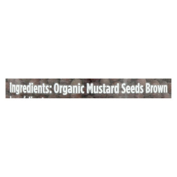 Spicely Organics - Organic Mustard Seed - Brown - Case of 3 - 2.4 oz.