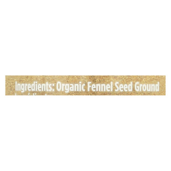Spicely Organics - Organic Fennel - Ground - Case of 3 - 1.3 oz.