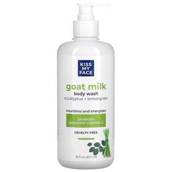 Kiss My Face - Body Wash Goat Milk Eucalyptus Lemongrass - 1 Each-16 FZ Kiss My Face - Body Wash Goat Milk Eucalyptus Lemongrass - 1 Each-16 FZ