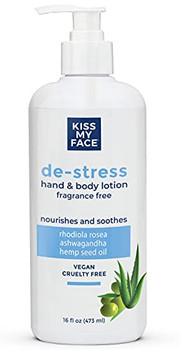 Kiss My Face - Lotion Hand & Body De-stress Fragrance Free - 1 Each-16 FZ