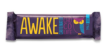 Awake Chocolate - Bar Caffeinated Dark Chocolate - Case of 12-1.34 OZ