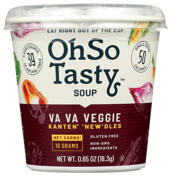Ohso Tasty - Noodle Cup Veggie Instant - Case of 6-.65 OZ