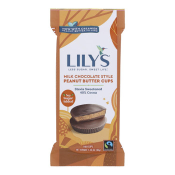 Lilys - Peanut Butter Cup Milk Chocolate 2 Pack - Case of 12-1.25 OZ Lilys - Peanut Butter Cup Milk Chocolate 2 Pack - Case of 12-1.25 OZ