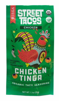 Riega Foods - Seasoning Chicken Tinga Taco - Case of 8-1.1 OZ