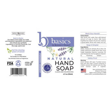 Brittanie's Thyme Lavender Chamomile Natural Hand Soap 12 Oz Brittanie's Thyme Lavender Chamomile Natural Hand Soap 12 Oz