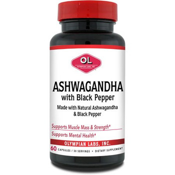Olympian Labs - Ashwagandha W/ Black Pepper - 1 Each-60 CT Olympian Labs - Ashwagandha W/ Black Pepper - 1 Each-60 CT
