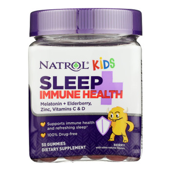 Natrol - Kids Sleep + Immune Health Gummies - 1 Each-50 CT Natrol - Kids Sleep + Immune Health Gummies - 1 Each-50 CT