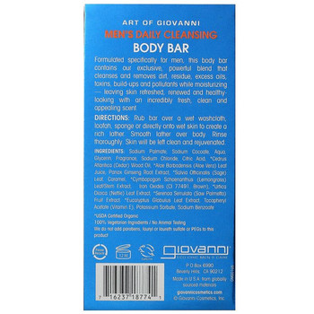 Giovanni Hair Care Products - Cleansing Body Bar Men Cedarwood - 1 Each-5 OZ Giovanni Hair Care Products - Cleansing Body Bar Men Cedarwood - 1 Each-5 OZ