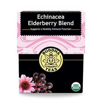 Buddha Teas - Tea Echinacea Elderberry Blend - Case of 6-18 CT