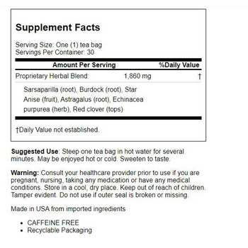 Bio Nutrition - Tea Lymph Support - 1 Each-30 BAG Bio Nutrition - Tea Lymph Support - 1 Each-30 BAG