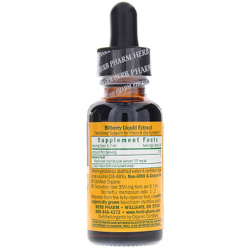 Herb Pharm - Bilberry - 1 Each-1 FZ Herb Pharm - Bilberry - 1 Each-1 FZ