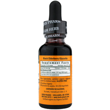 Herb Pharm - Kids Black Elderberry Glycerite - 1 Each-1 FZ Herb Pharm - Kids Black Elderberry Glycerite - 1 Each-1 FZ