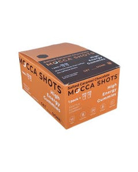 Seattle Gummy Company Salted Caramel Chocolate Mocca Shots Gummies Display 12 (2 ct) packs Seattle Gummy Company Salted Caramel Chocolate Mocca Shots Gummies Display 12 (2 ct) packs