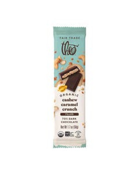 Theo Chocolate Organic Cashew Caramel Crunch Filled Dark Chocolate Bar 1.7 oz. Theo Chocolate Organic Cashew Caramel Crunch Filled Dark Chocolate Bar 1.7 oz.