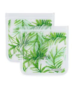 Full Circle Palm Leaves Non-Gusset Sandwich Bags 8 x 8