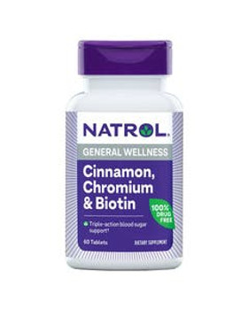 Natrol Cinnamon, Chromium & Biotin Tablets 60 count Natrol Cinnamon, Chromium & Biotin Tablets 60 count
