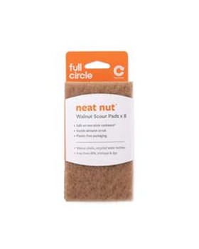 Full Circle Neat Nut Walnut Scour Pads 8 count Full Circle Neat Nut Walnut Scour Pads 8 count