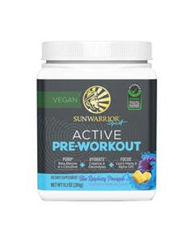 Sunwarrior Blue Raspberry Pineapple Active Pre-Workout 11.1 oz. Sunwarrior Blue Raspberry Pineapple Active Pre-Workout 11.1 oz.