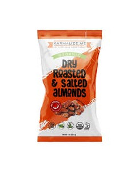 Karmalize.Me Dry Roasted & Salted Whole Almonds 1 oz. Karmalize.Me Dry Roasted & Salted Whole Almonds 1 oz.