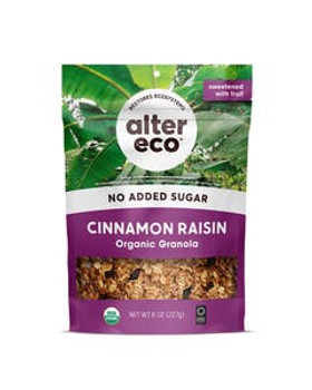 Alter Eco Organic Cinnamon Raisin Granola 8 oz. Alter Eco Organic Cinnamon Raisin Granola 8 oz.