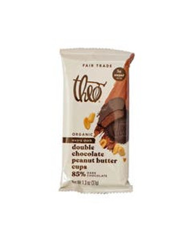 Theo Chocolate Organic Double Chocolate Peanut Butter Cups 1.3 oz. Theo Chocolate Organic Double Chocolate Peanut Butter Cups 1.3 oz.
