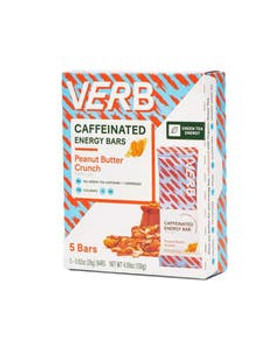 Verb Energy Peanut Butter Crunch Caffeinated Energy Bars 5 count