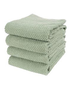 French Green Deluxe Popcorn Terry Towels Set of 4 French Green Deluxe Popcorn Terry Towels Set of 4
